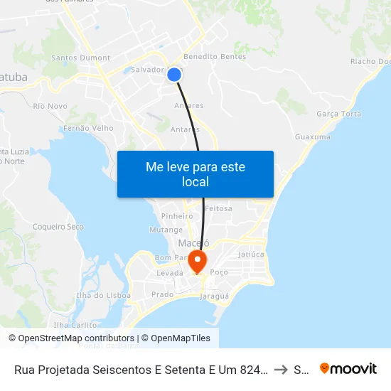 Rua Projetada Seiscentos E Setenta E Um 824-872 - Antares Maceió - Al Brasil to Seune map