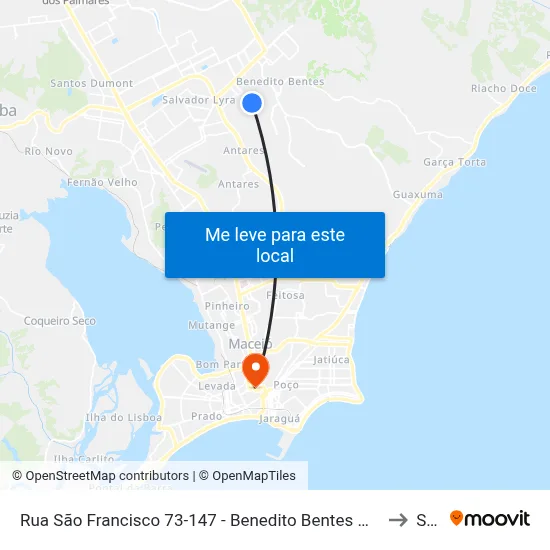 Rua São Francisco 73-147 - Benedito Bentes Maceió - Al República Federativa Do Brasil to Seune map