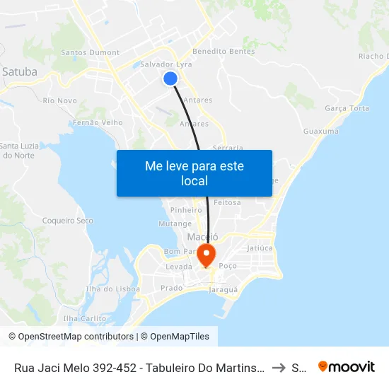 Rua Jaci Melo 392-452 - Tabuleiro Do Martins Maceió - Al 57081-250 Brasil to Seune map