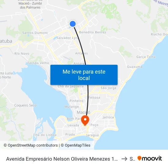 Avenida Empresário Nelson Oliveira Menezes 1450-1500 - Cidade Universitária Maceió - Al 57073-471 República Federativa Do Brasil to Seune map