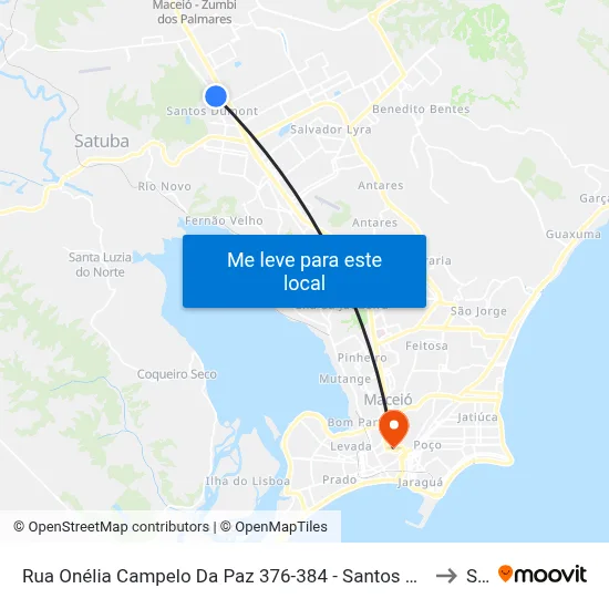 Rua Onélia Campelo Da Paz 376-384 - Santos Dumont Maceió - Al 57075-720 República Federativa Do Brasil to Seune map