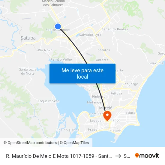R. Maurício De Melo E Mota 1017-1059 - Santos Dumont Maceió - Al Brasil to Seune map