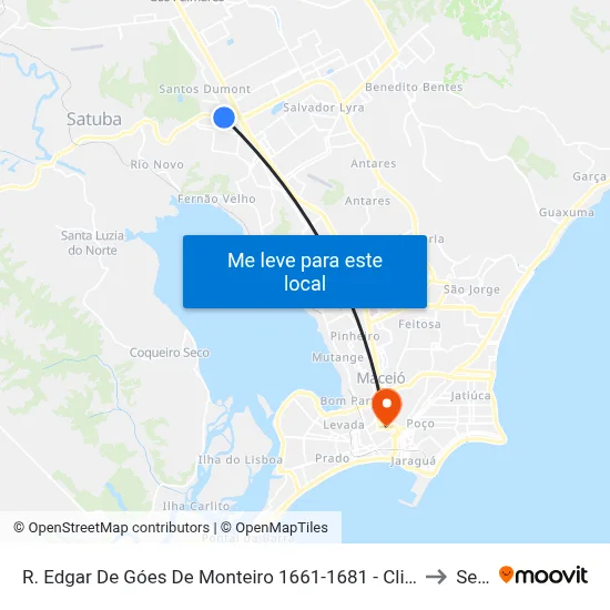 R. Edgar De Góes De Monteiro 1661-1681 - Clima Bom Maceió - Al Brasil to Seune map