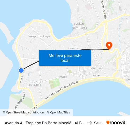 Avenida A - Trapiche Da Barra Maceió - Al Brasil to Seune map