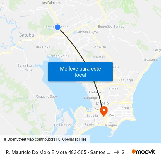 R. Maurício De Melo E Mota 483-505 - Santos Dumont Maceió - Al 57075-655 Brasil to Seune map