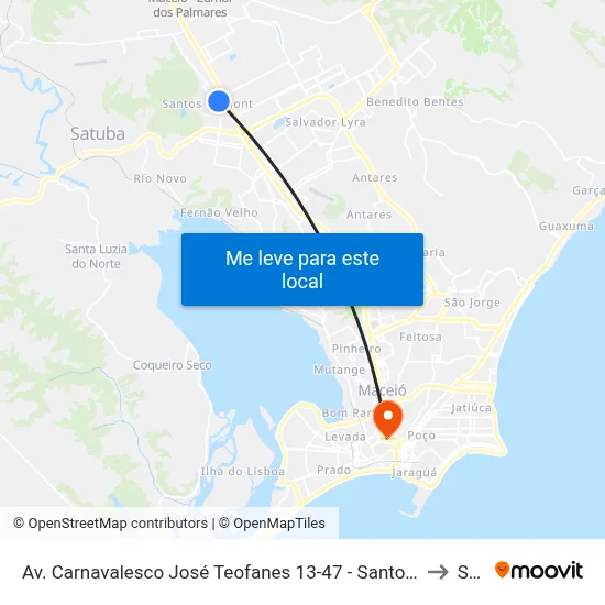 Av. Carnavalesco José Teofanes 13-47 - Santos Dumont Maceió - Al 57075-530 Brasil to Seune map