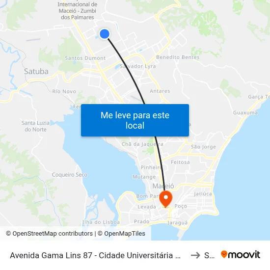 Avenida Gama Lins 87 - Cidade Universitária Maceió - Al República Federativa Do Brasil to Seune map