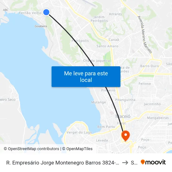 R. Empresário Jorge Montenegro Barros 3824-3898 - Santa Amelia Maceió - Al 57063-000 Brasil to Seune map