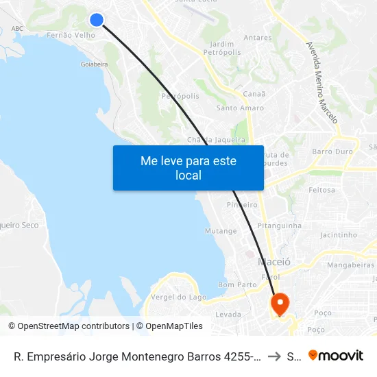 R. Empresário Jorge Montenegro Barros 4255-4323 - Santa Amelia Maceió - Al 57063-000 Brasil to Seune map