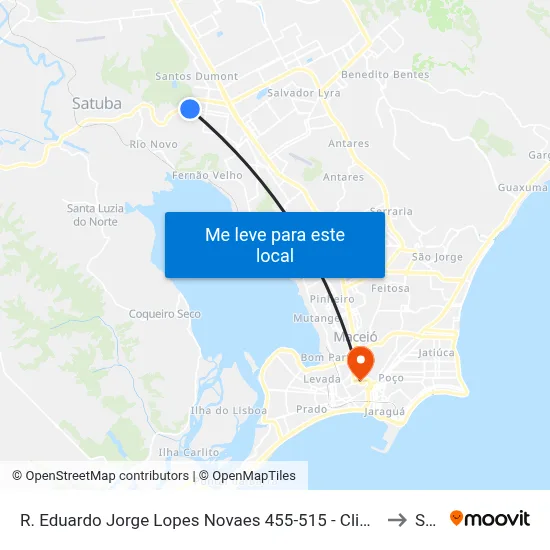 R. Eduardo Jorge Lopes Novaes 455-515 - Clima Bom Maceió - Al 57071-060 Brasil to Seune map