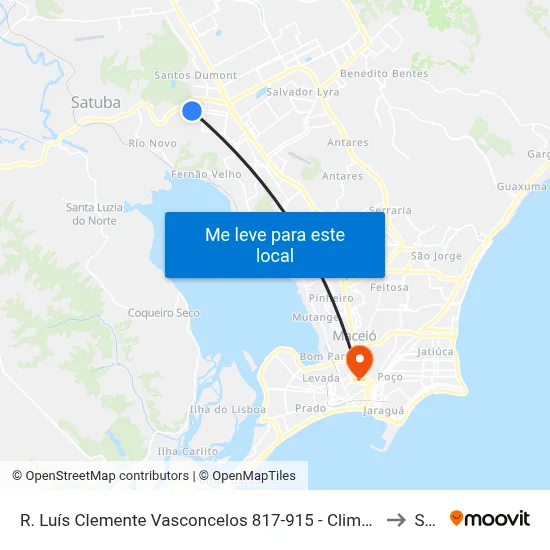 R. Luís Clemente Vasconcelos 817-915 - Clima Bom Maceió - Al 57071-040 Brasil to Seune map