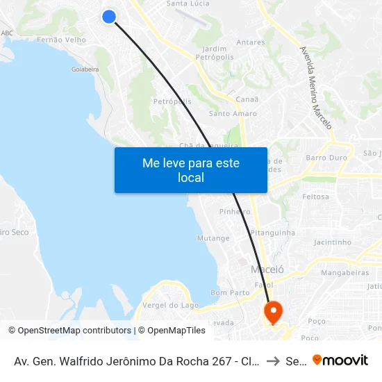 Av. Gen. Walfrido Jerônimo Da Rocha 267 - Clima Bom Maceió - Al Brasil to Seune map