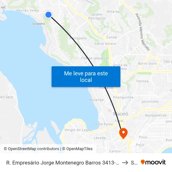 R. Empresário Jorge Montenegro Barros 3413-3517 - Santa Amelia Maceió - Al 57063-000 Brasil to Seune map