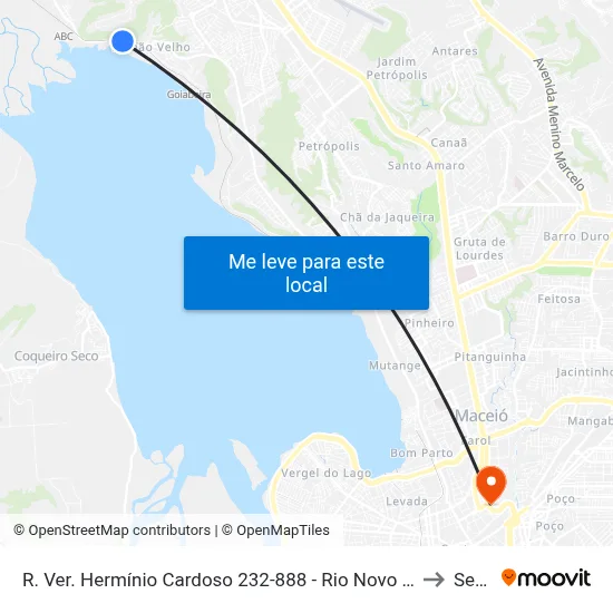 R. Ver. Hermínio Cardoso 232-888 - Rio Novo Maceió - Al Brasil to Seune map