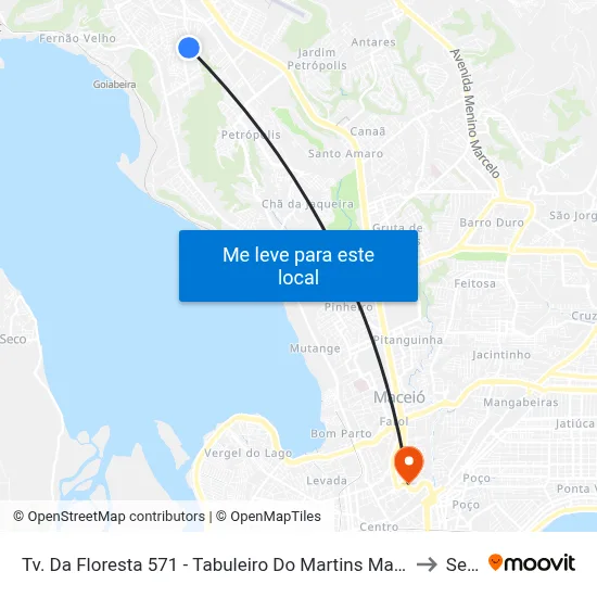 Tv. Da Floresta 571 - Tabuleiro Do Martins Maceió - Al 57060-080 Brasil to Seune map
