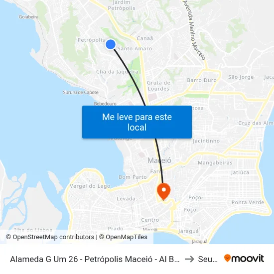 Alameda G Um 26 - Petrópolis Maceió - Al Brasil to Seune map