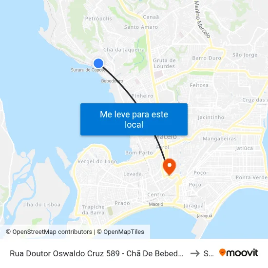 Rua Doutor Oswaldo Cruz 589 - Chã De Bebedouro Maceió - Al República Federativa Do Brasil to Seune map