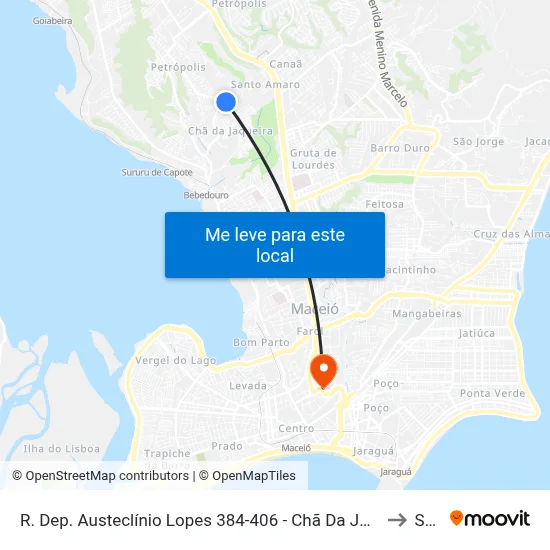 R. Dep. Austeclínio Lopes 384-406 - Chã Da Jaqueira Maceió - Al 57018-510 Brasil to Seune map