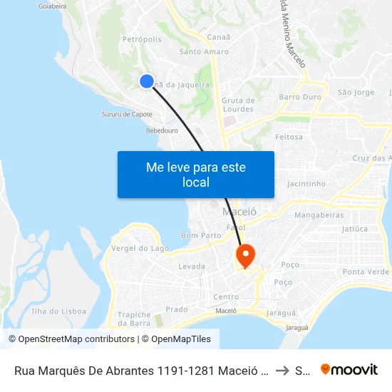 Rua Marquês De Abrantes 1191-1281 Maceió - Al República Federativa Do Brasil to Seune map