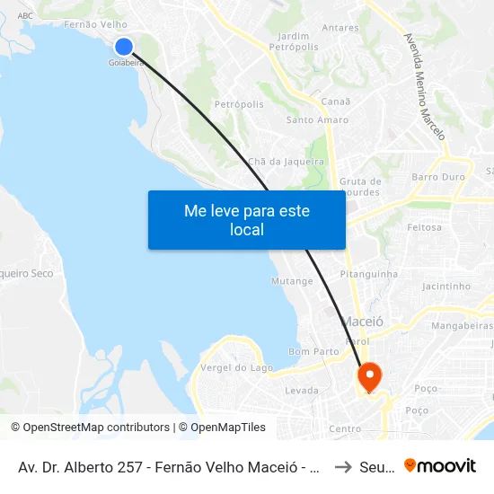 Av. Dr. Alberto 257 - Fernão Velho Maceió - Al Brasil to Seune map