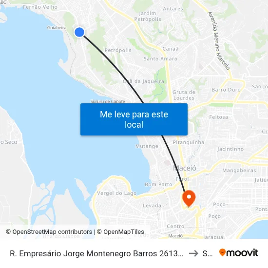 R. Empresário Jorge Montenegro Barros 2613-2697 - Santa Amelia Maceió - Al Brasil to Seune map