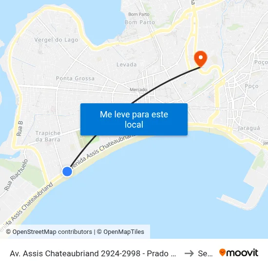 Av. Assis Chateaubriand 2924-2998 - Prado Maceió - Al Brasil to Seune map