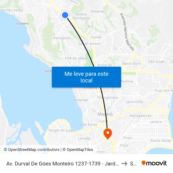 Av. Durval De Góes Monteiro 1237-1739 - Jardim Petropolis Maceió - Al Brasil to Seune map