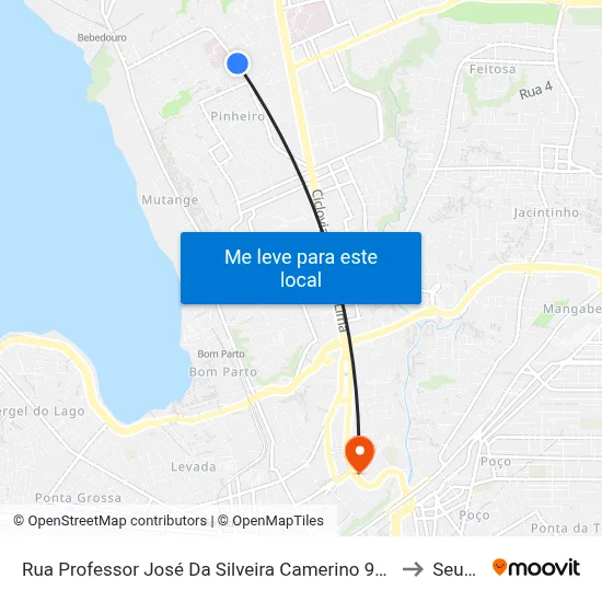 Rua Professor José Da Silveira Camerino 994 to Seune map
