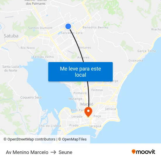Av Menino Marcelo to Seune map