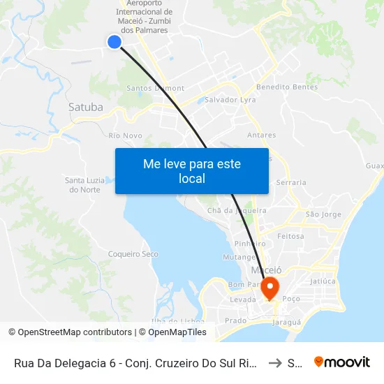 Rua Da Delegacia 6 - Conj. Cruzeiro Do Sul Rio Largo - Al 57100-000 Brasil to Seune map