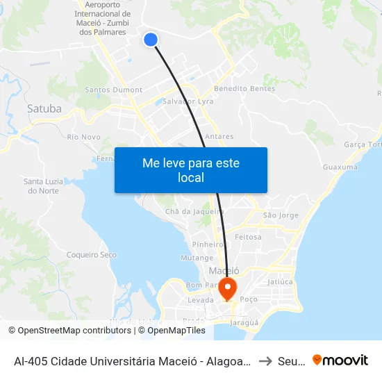 Al-405 Cidade Universitária Maceió - Alagoas Brasil to Seune map