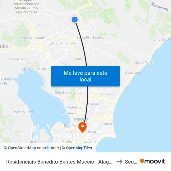 Residenciais Benedito Bentes Maceió - Alagoas Brasil to Seune map