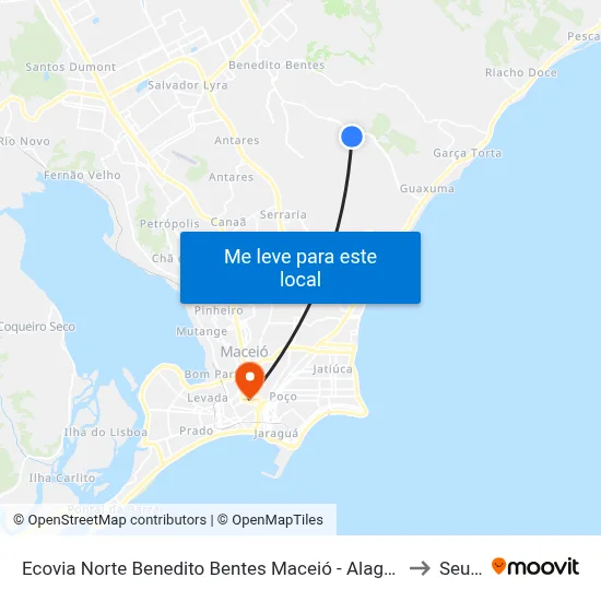 Ecovia Norte Benedito Bentes Maceió - Alagoas Brasil to Seune map