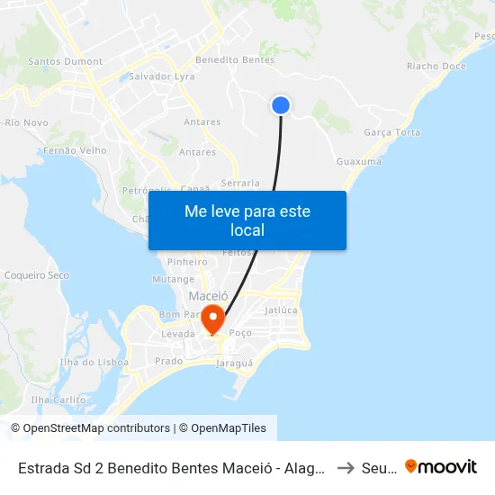 Estrada Sd 2 Benedito Bentes Maceió - Alagoas Brasil to Seune map