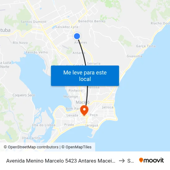Avenida Menino Marcelo 5423 Antares Maceió - Alagoas 57083-000 Brasil to Seune map