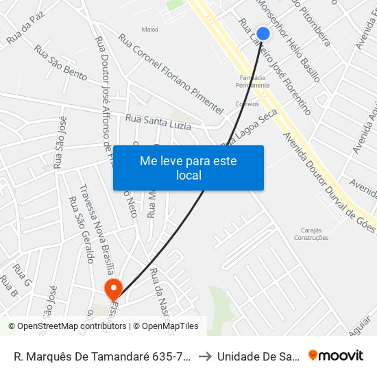 R. Marquês De Tamandaré 635-731 - Santa Lúcia Maceió - Al 57082-090 Brazil to Unidade De Saúde Dr. Ib Gatto Falcão map