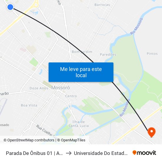 Parada De Ônibus 01 | Abolição | Rua Abel Coelho to Universidade Do Estado Do Rio Grande Do Norte map
