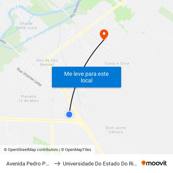 Avenida Pedro Paraguai, 374 to Universidade Do Estado Do Rio Grande Do Norte map