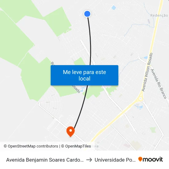 Avenida Benjamin Soares Cardoso, 5139 - Abolição V to Universidade Potiguar (Unp) map