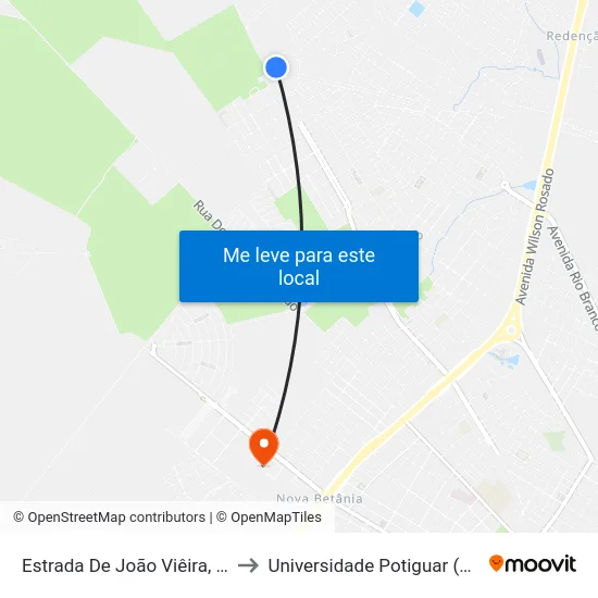 Estrada De João Viêira, 573 to Universidade Potiguar (Unp) map
