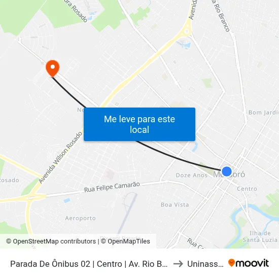 Parada De Ônibus 02 | Centro | Av. Rio Branco to Uninassau map