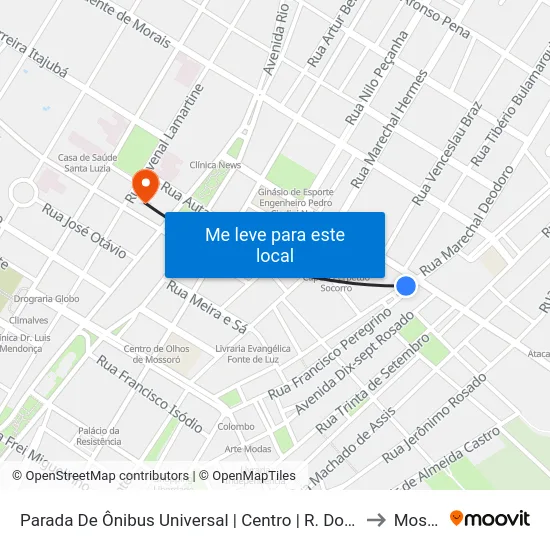 Parada De Ônibus Universal | Centro | R. Doutor Mário Negócio to Mossoró map