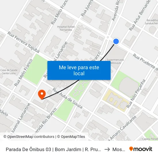 Parada De Ônibus 03 | Bom Jardim | R. Prudente De Morais to Mossoró map