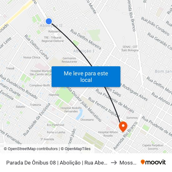 Parada De Ônibus 08 | Abolição | Rua Abel Coelho to Mossoró map