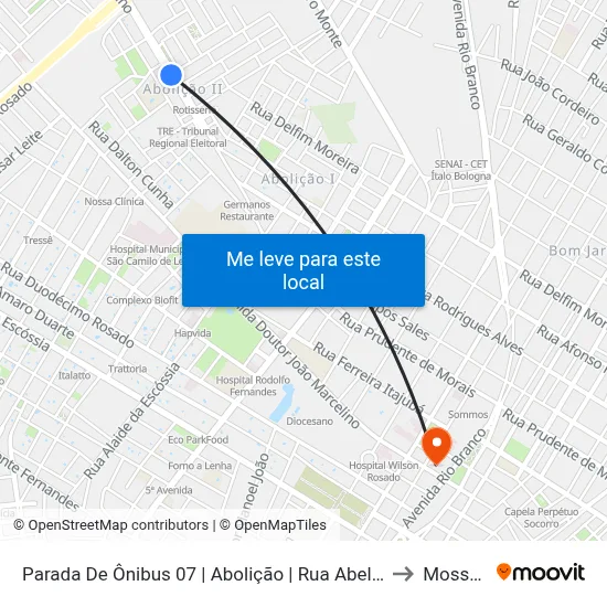 Parada De Ônibus 07 | Abolição | Rua Abel Coelho to Mossoró map
