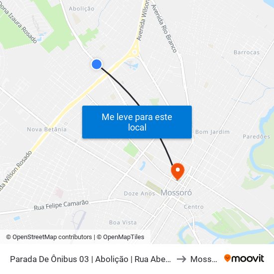 Parada De Ônibus 03 | Abolição | Rua Abel Coelho to Mossoró map