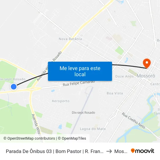 Parada De Ônibus 03 | Bom Pastor | R. Francisca Da N. Gurgel to Mossoró map