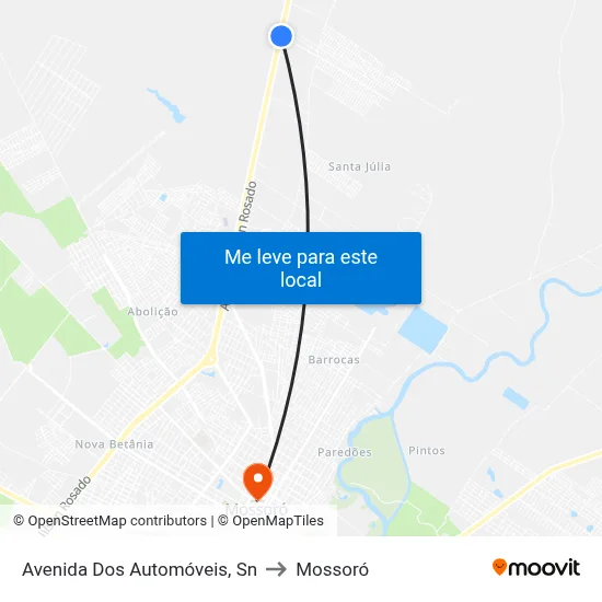 Avenida Dos Automóveis, Sn to Mossoró map