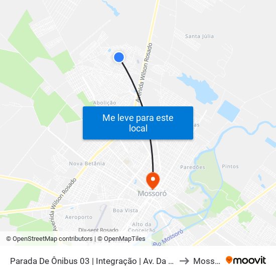 Parada De Ônibus 03 | Integração | Av. Da Integração to Mossoró map