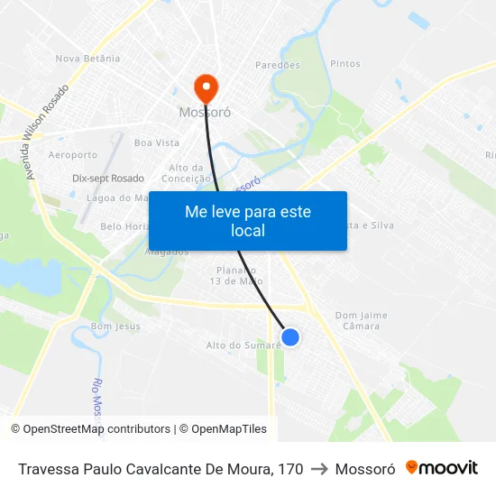 Travessa Paulo Cavalcante De Moura, 170 to Mossoró map